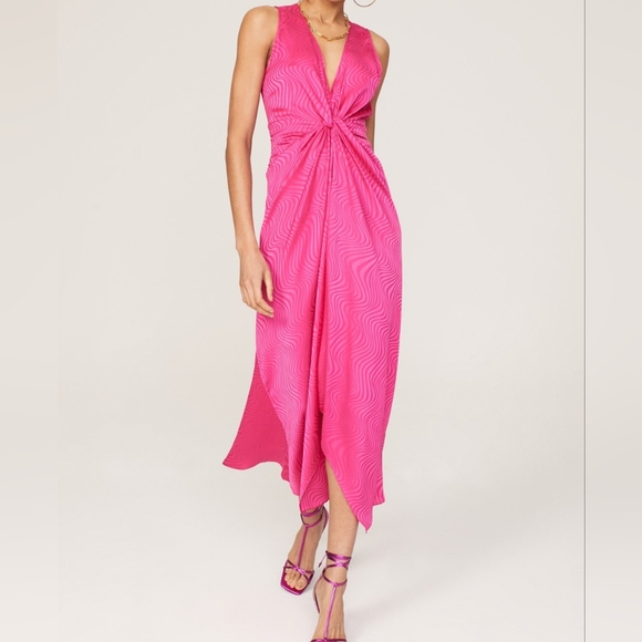 Ronny Kobo Collection Dresses & Skirts - RONNY KOBO X RTR | $380 Satin Knotted Detail Midi Dress